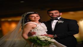 شاهد الصور الأولى لنجل نشوى مصطفى وزوجته من حفل زفافهما