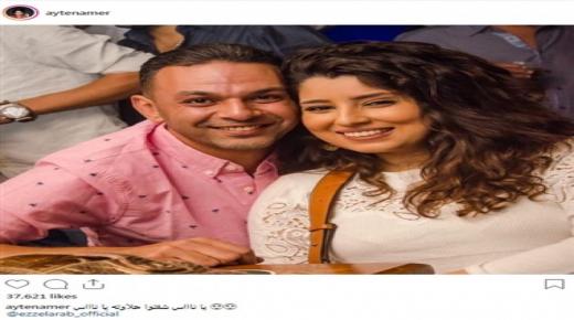 آيتن عامر تغازل زوجها وهذه مفاجئته لها في عيد ميلادها