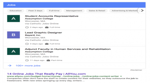باحثون يكشفون عن أختبار قوقل لخاصة البحث عن الوظائف بشكل مختلف
