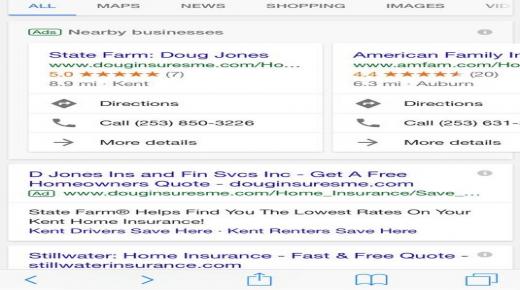 قوقل تزيد من عدد الاعلانات المتوفر ضمن نتائج بحث محركها عبر الموبايل