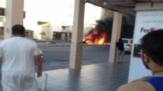 بالصور…أحدث تفاصيل السيارة التي انفجرت في القطيف