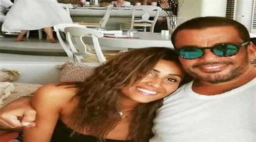 شاهد بالفيديو لحظة مشاجرة عمرو دياب مع قوات الأمن الإنجليزي والسبب دينا الشربيني