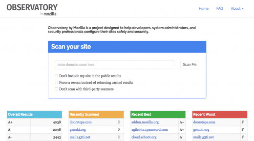 موزيلا : إطلاق خدمة الحماية المجانية Observatory لأصحاب المواقع
